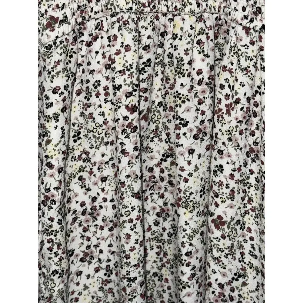 Abercrombie & Fitch White Green Black Pink Floral Sundress Maxi Dress Size XS P